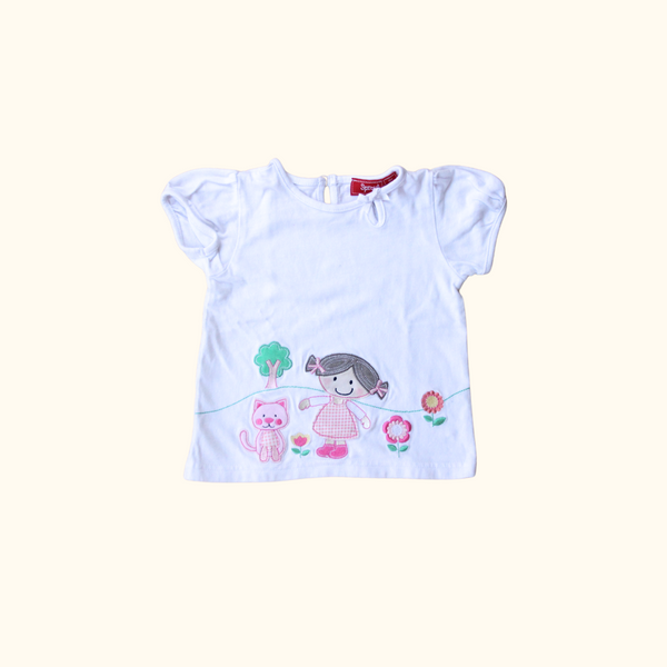 White T-Shirt with Graphic