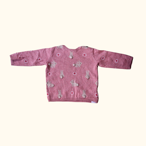 Pink And Brown Jumper with Bunnies