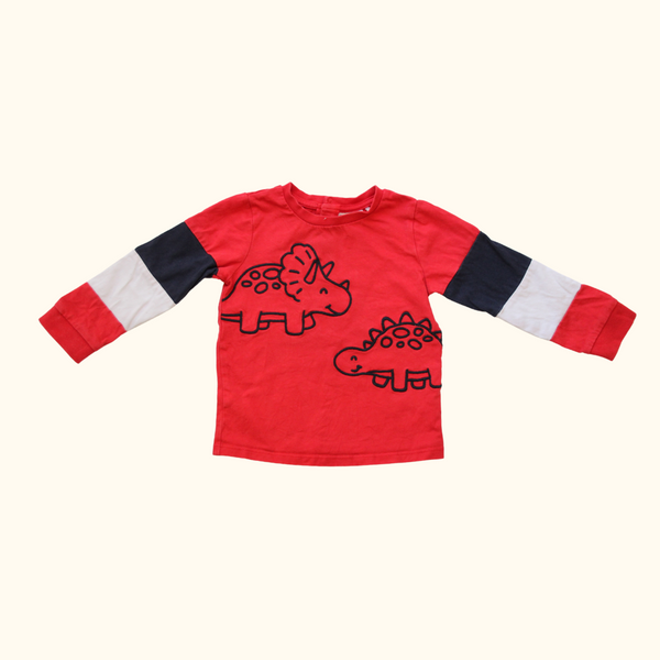 Red T-Shirt with Dinosaur