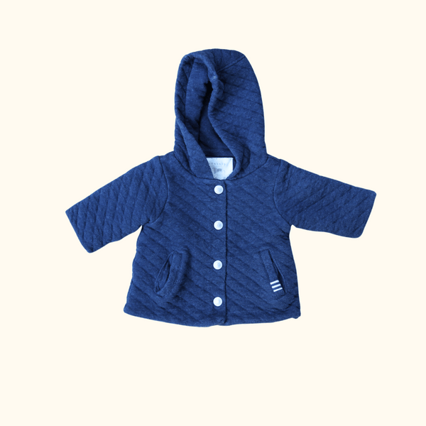 Navy Blue Quilted Jacket