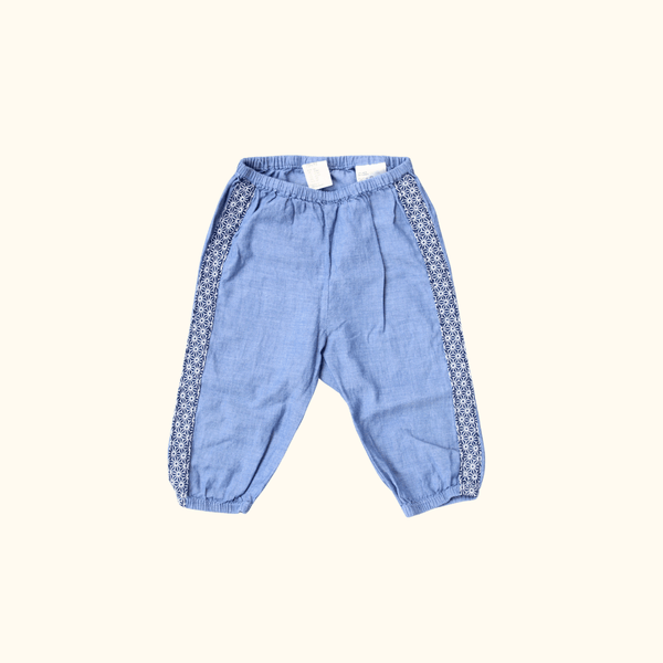 Denim Pants with Pattern Detail