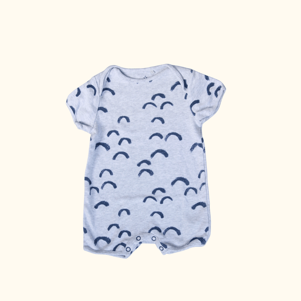 Grey and Blue Romper