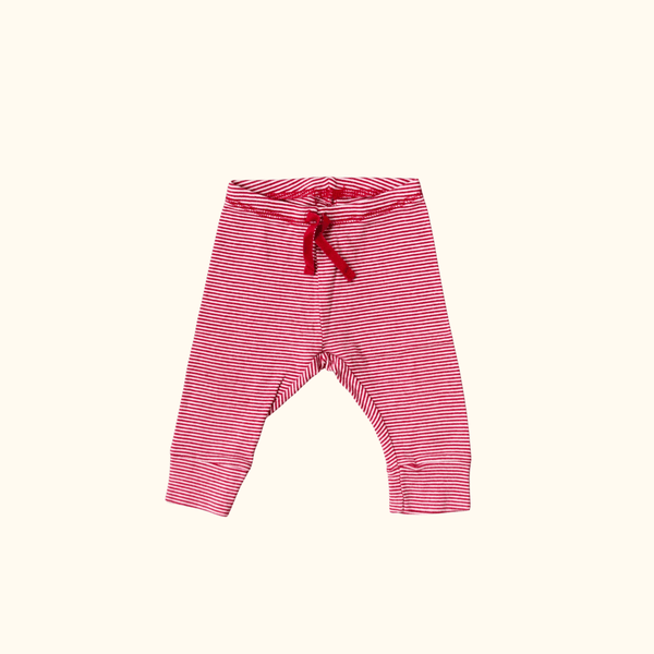 White and Red Striped Joggers