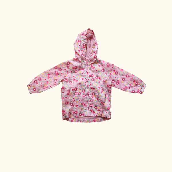Pink Floral Rain Coat