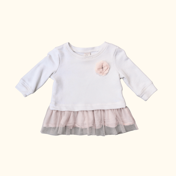 Cream Dress with Frill