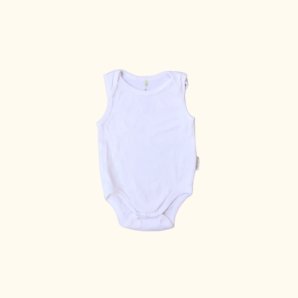 Classic White Sleeveless Bodysuit