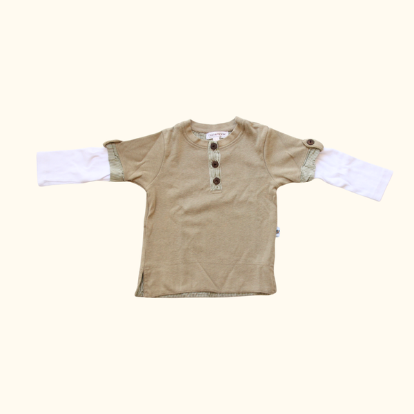 Brown and White T-Shirt