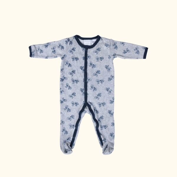 Cosy Grey Onesie with Bicycles