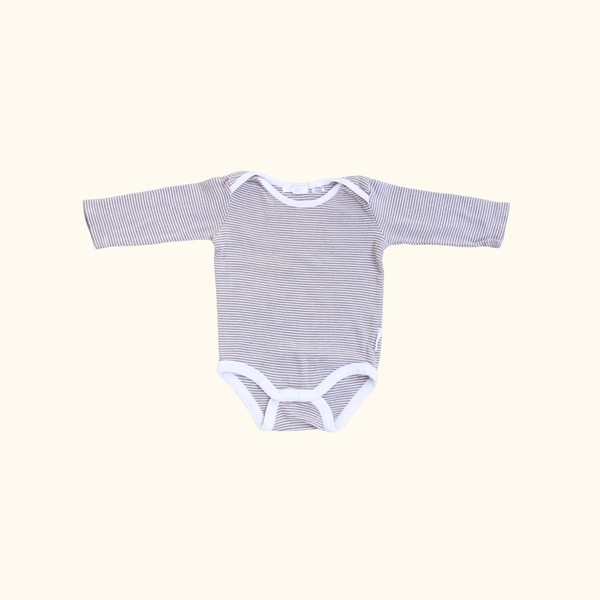 Brown Striped Bodysuit