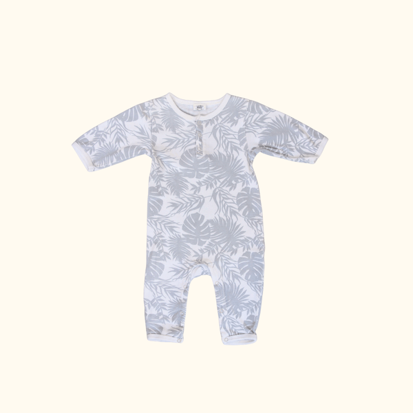 Grey Onesie with Palm Tree Print