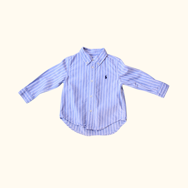 Blue and White Striped Shirt