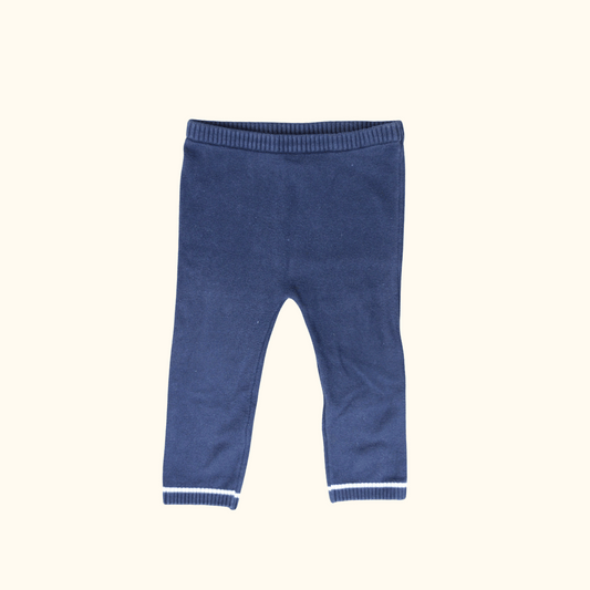 Blue Knitted Leggings