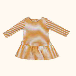 Mustard Yellow Striped Dress