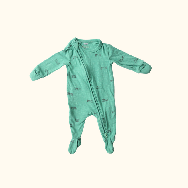 Green Onesie with Zip