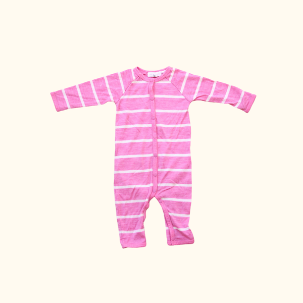 Pink Striped Onesie