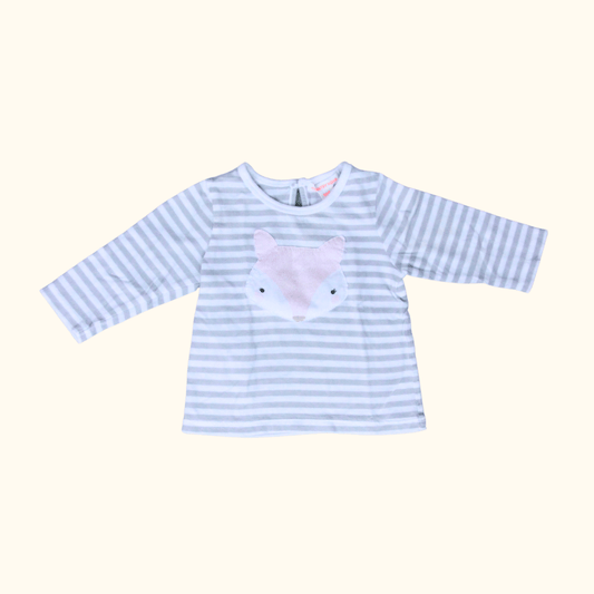 Grey Striped Fox T-Shirt