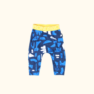 Abstract Blue Printed Joggers