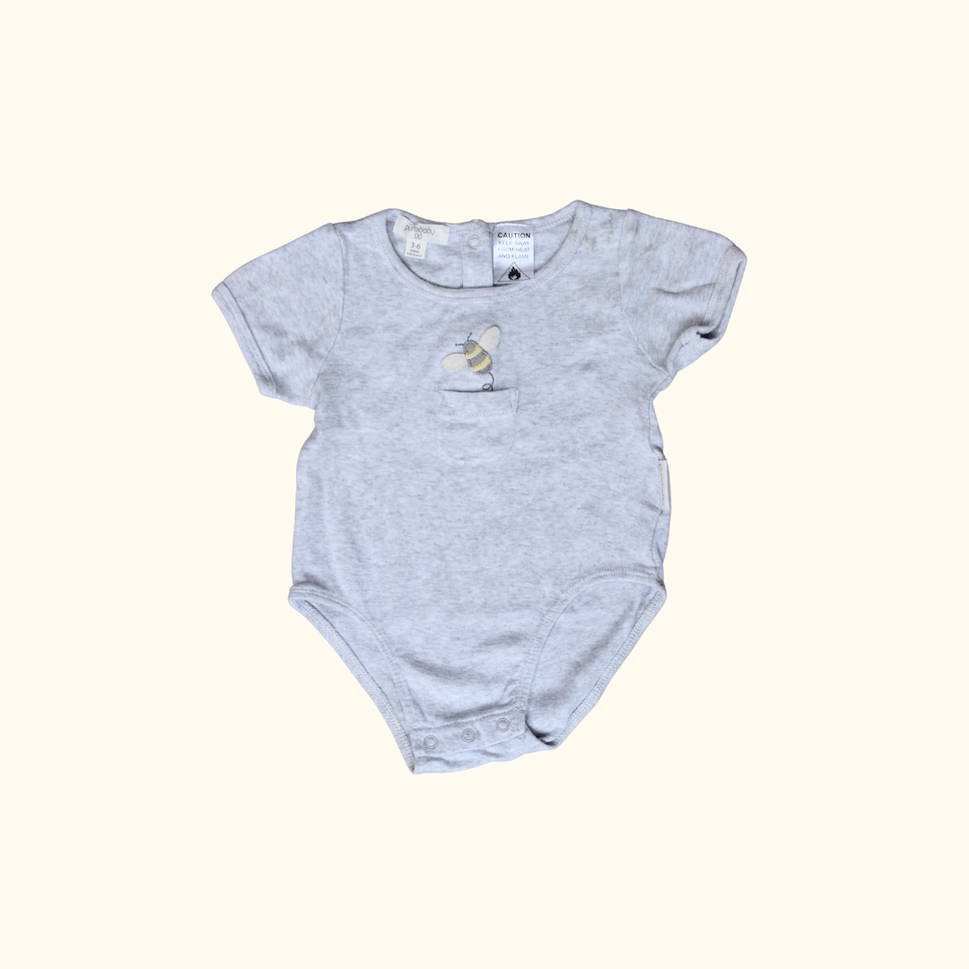 Grey Bodysuit with Bee