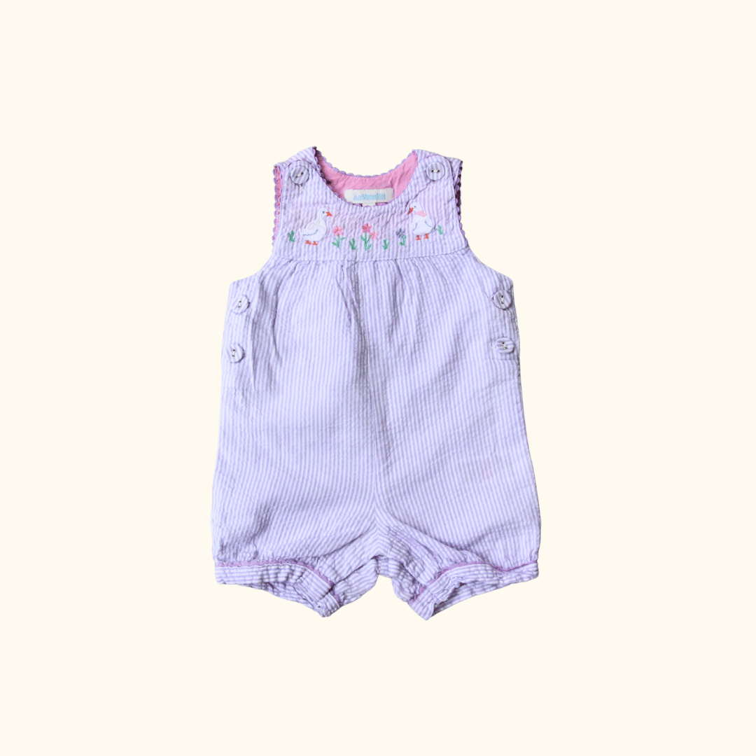Purple Striped Romper