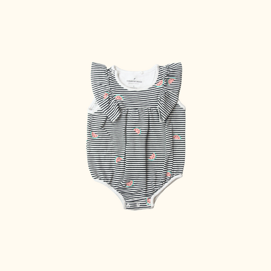 Striped Bodysuit with Watermelon Print