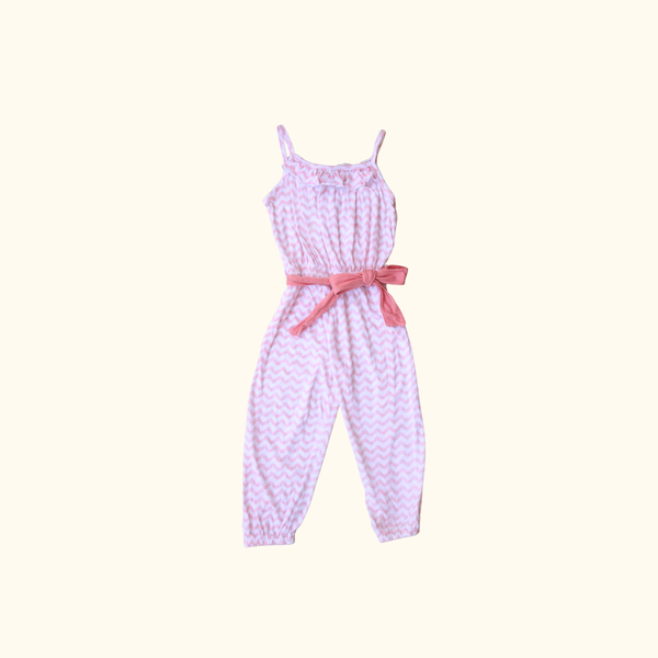 Pink and White Jumpsuit