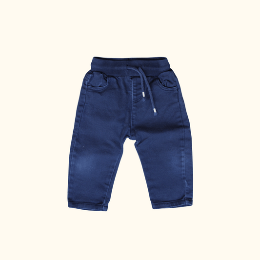 Navy Blue Denim Pants