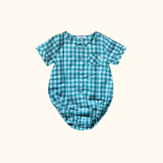 Green Gingham Bodysuit