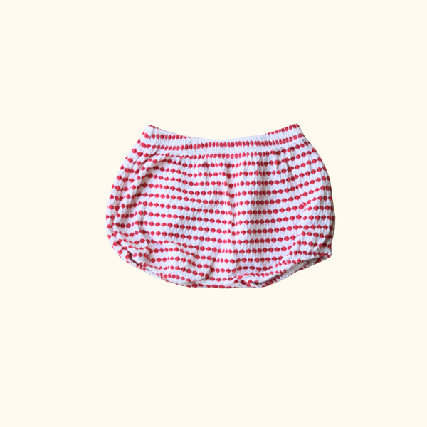 Beige and Red Polkadot Bloomer Shorts