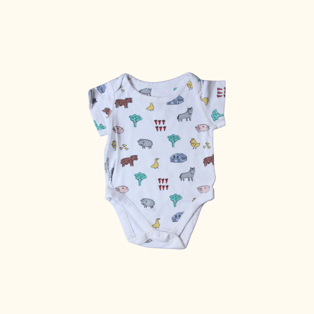 Bodysuit with Farm Animal Print
