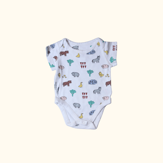Bodysuit with Farm Animal Print