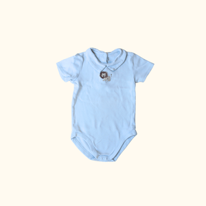 Blue Bodysuit with Lion Graphic