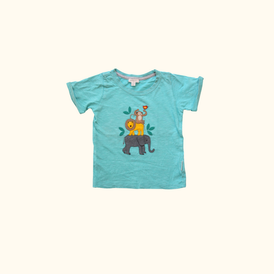 Green T-Shirt with Jungle Animals