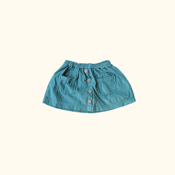 Green Corduroy Skirt