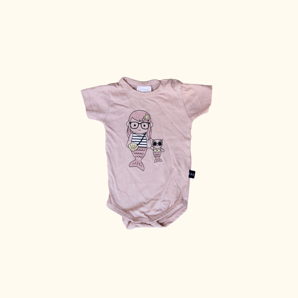 Pink Bodysuit with Mermaid