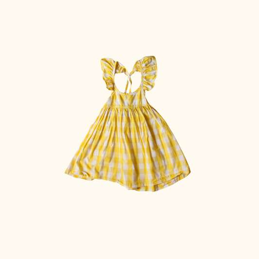 Yellow Checkered Dress
