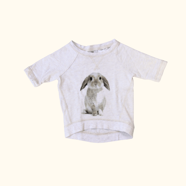 Oatmeal Long Sleeve T-Shirt with Bunny