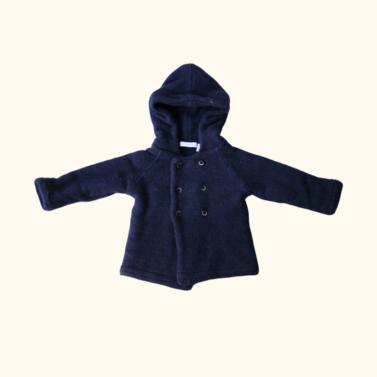 Navy Blue Jacket with Hoodie