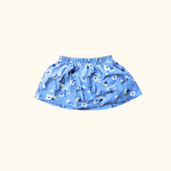 Blue Floral Skorts