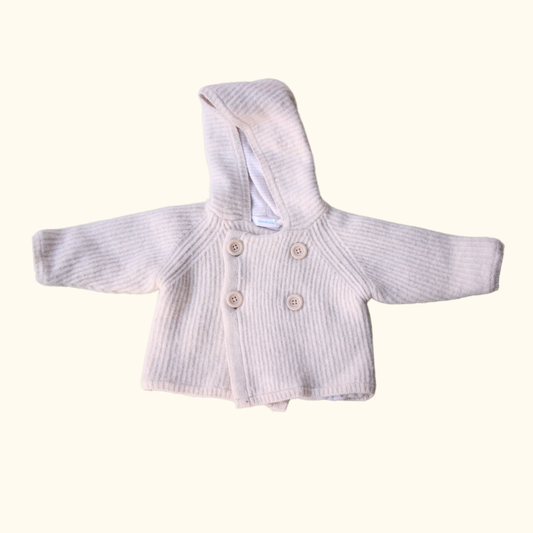 Beige Jacket with Hoodie