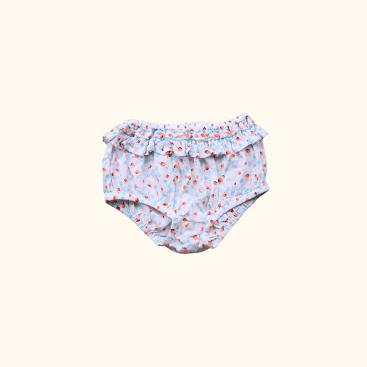 Turquoise and Orange Floral Bloomers