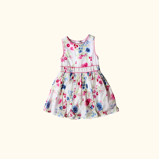 White Floral Summer Dress