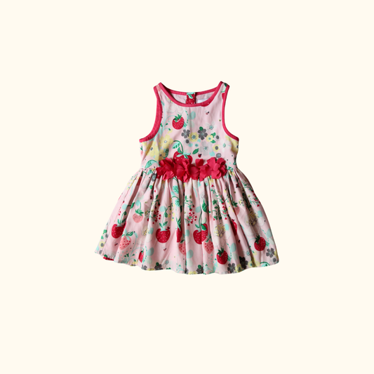 Pink Floral and Strawberry Dress