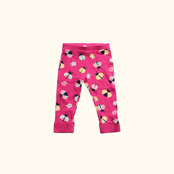 Pink Pants with Ladybug Print