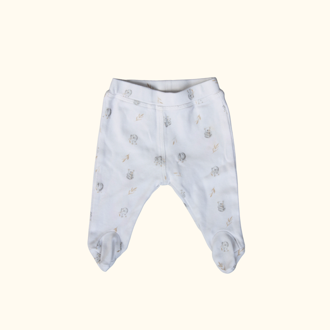 White Pants with Koala Print