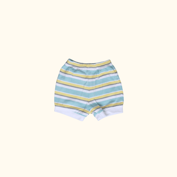 Yellow and Blue Striped Shorts