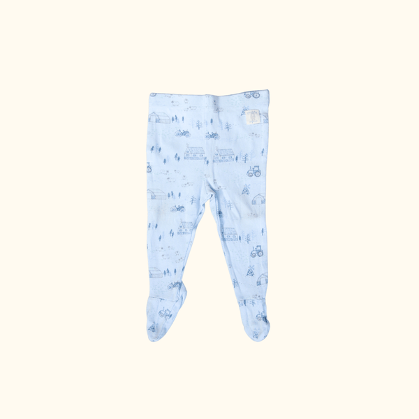 Blue Pants with Farm Print