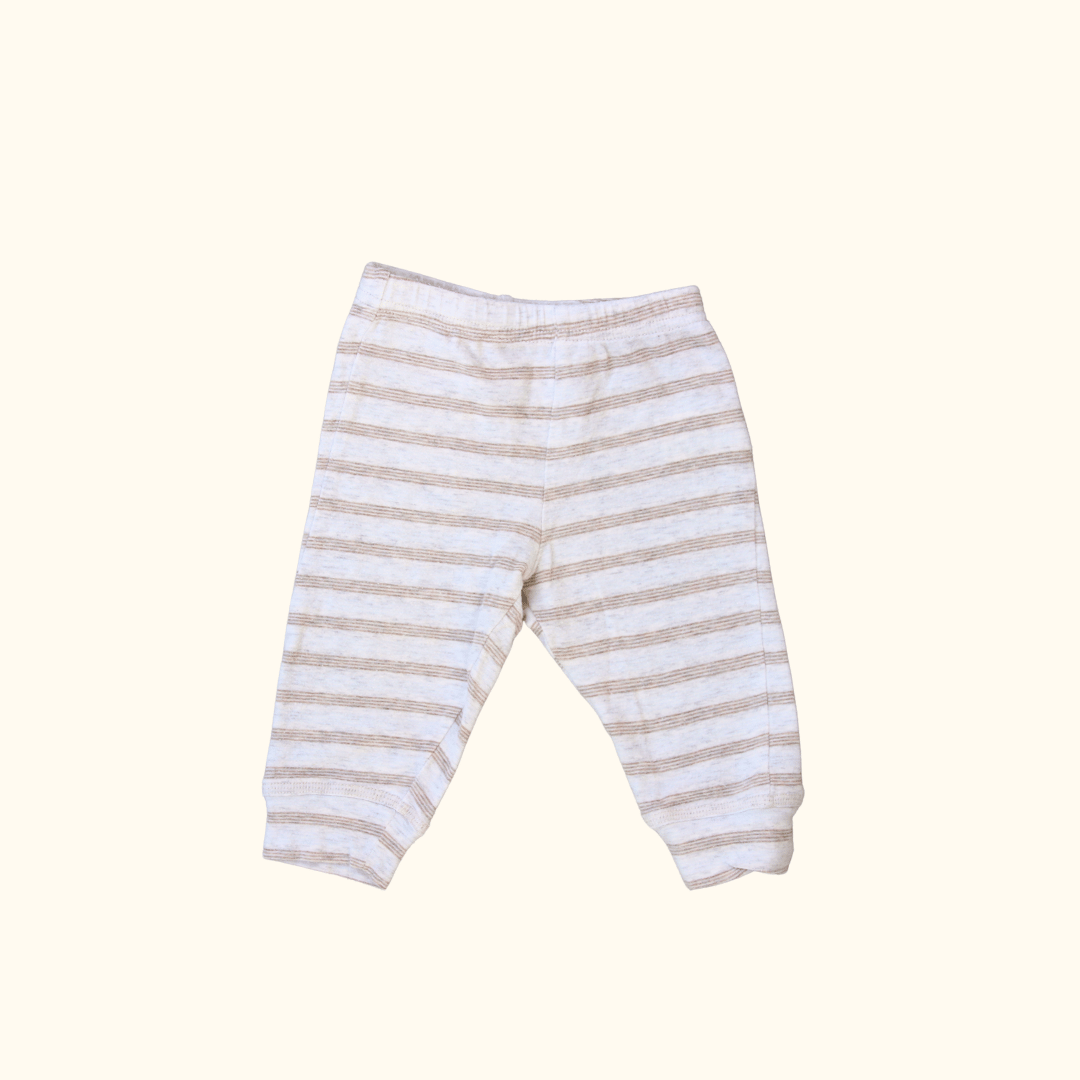 Brown Striped Joggers