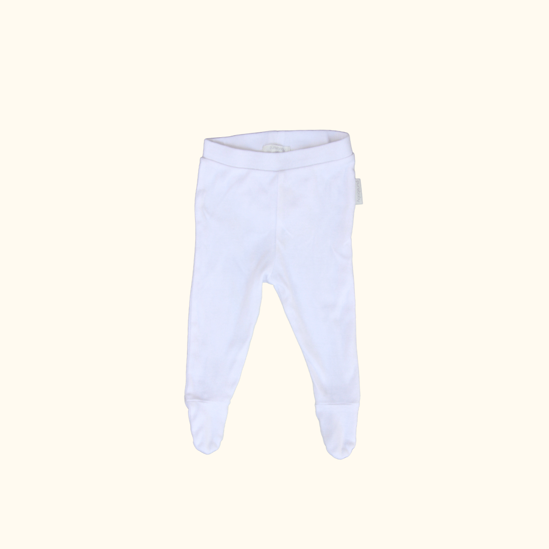 White Leggings with Feet and Frill