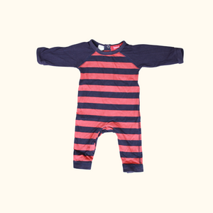 Red and Blue Striped Onesie