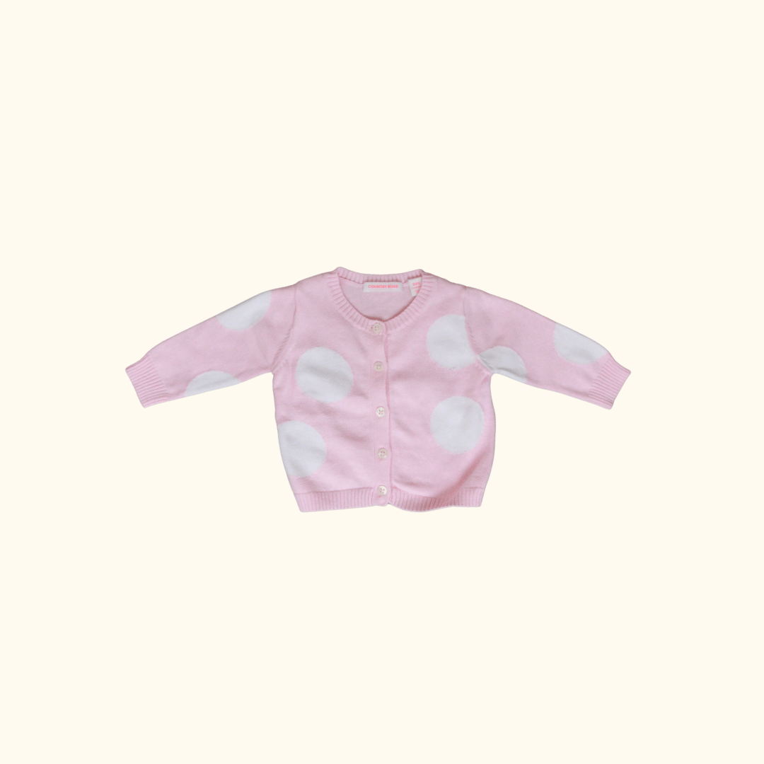 Pink and White Cardigan 